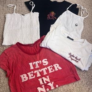 Lot bundle 5 brandy Melville tops
